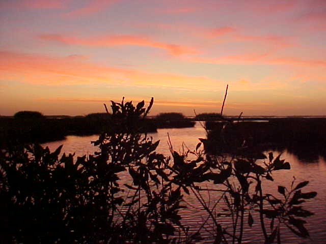 A beautiful sunrise over the marsh Sunday morning.